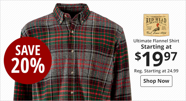 bass pro redhead flannel