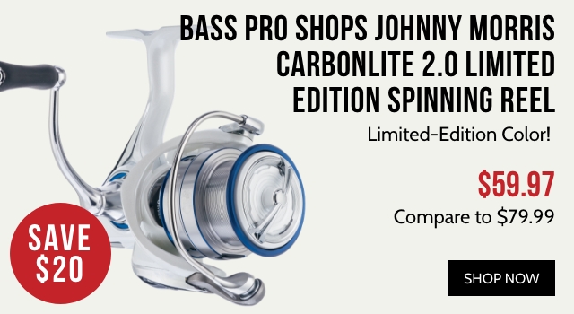Bass Pro Shops Johnny Morris Carbonlite 2.0 Limited Edition Spinning Reel