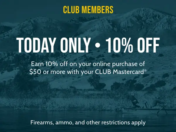 CLUB Members Today only - 10% off