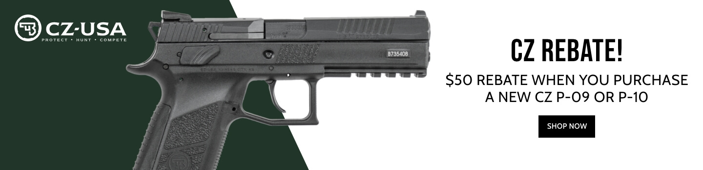 Receive a $50 rebate when you purchase any new CZ P-09 or P-10