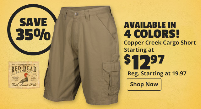 redhead copper creek cargo shorts