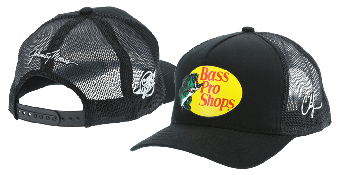 Bass Pro Shops Mesh Logo Trucker Hat for Kids - Black