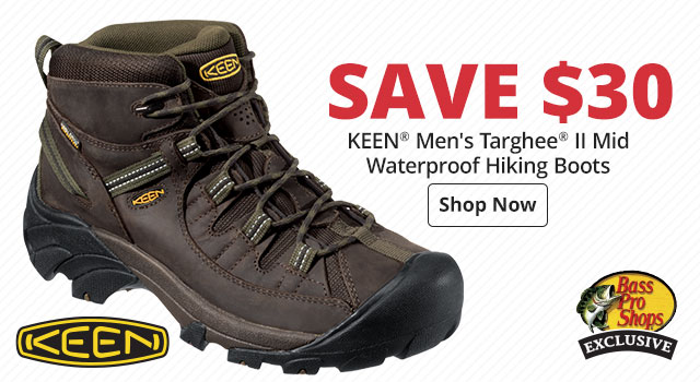 Save $30 on KEEN® Men's Targhee® II Mid Waterproof Hiking Boots