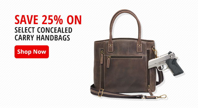 Save 25% On Select Concealed Carry Handbags