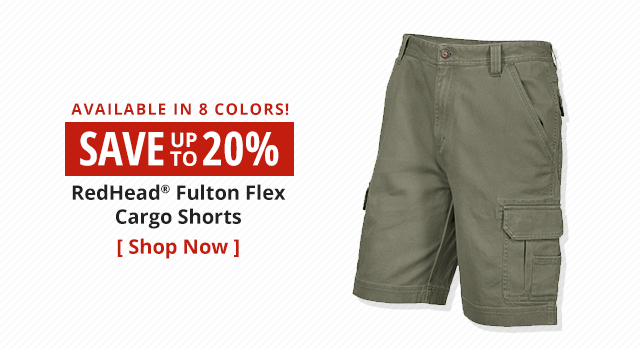 Save up to 20% RedHead® Fulton Flex Cargo Shorts