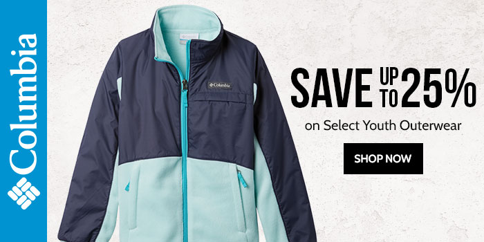 Columbia Save up to 25% on select Youth Outerwear