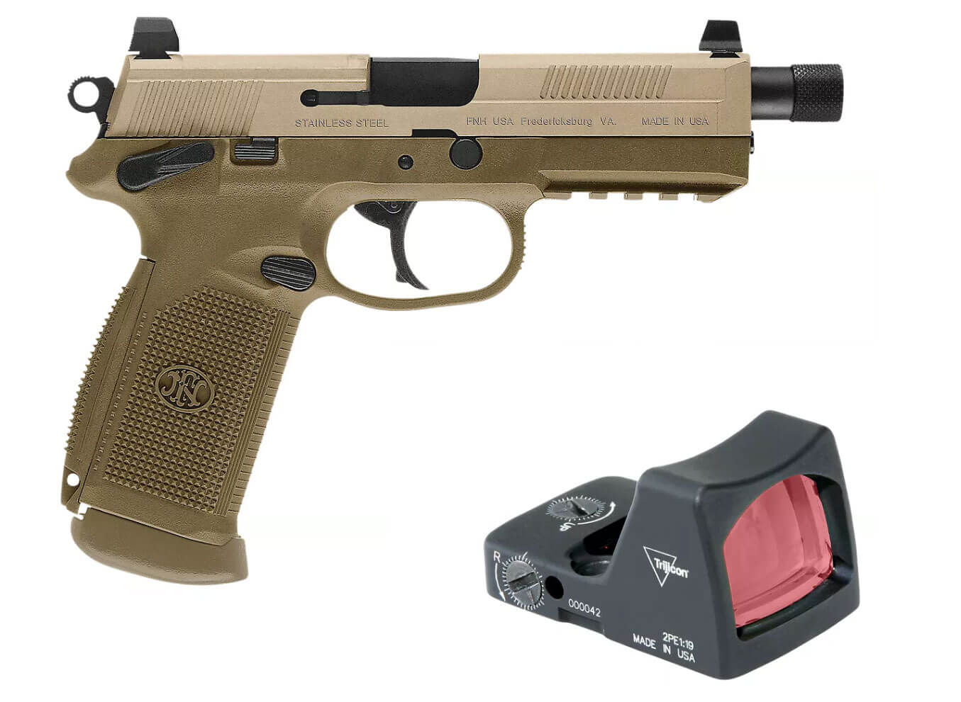 FN FNX 45 Tactical Semi-Auto Pistol w/ Trijicon RMR Red Dot Sight ...