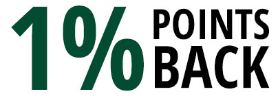 1% POINTS BACK