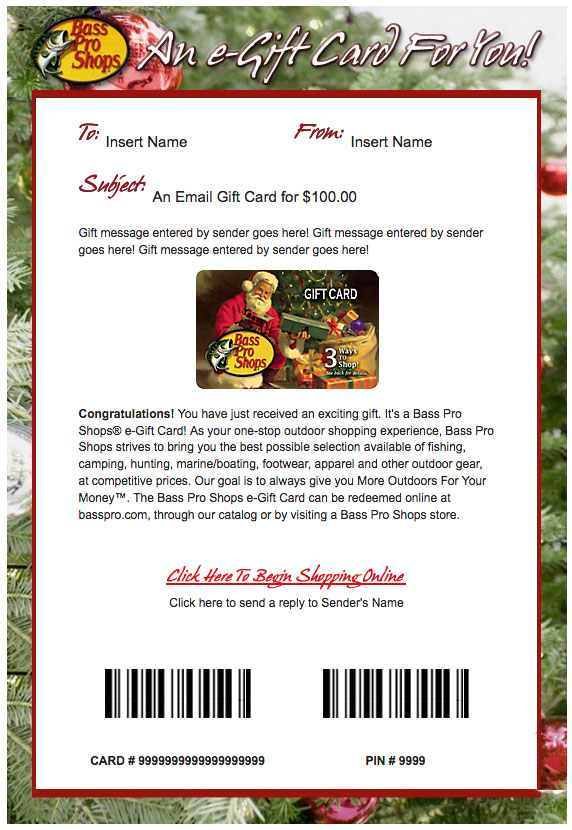 e gift card bass pro