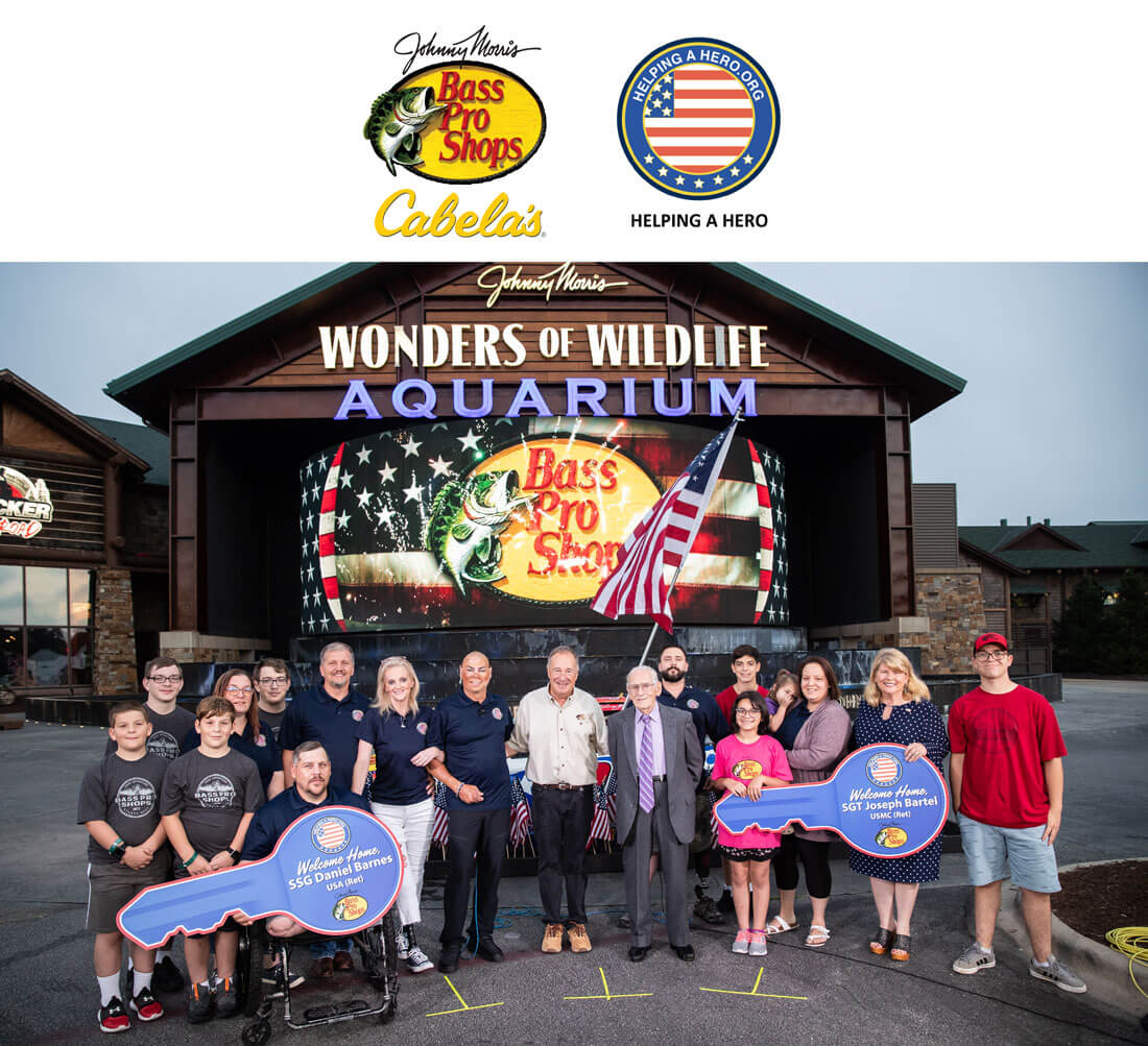 Bass Pro Shops Founder Johnny Morris Surprises Wounded Veterans With Gift  of 10 Specially Adapted Homes Through Helping a Hero